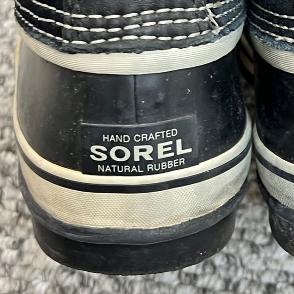 SOREL Joan of Arctic tall black suede faux fur lace up winter snow boots 8 - Picture 11 of 15